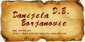 Danijela Borjanović vizit kartica